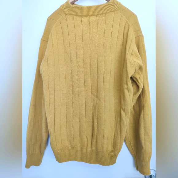 Men's Sweater Mustard Yellow Size XL - Picture 2 of 3